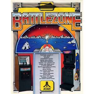 Battlezone Arcade FLYER 1980 Original NOS Video Game Battle Zone Retro Art Promo